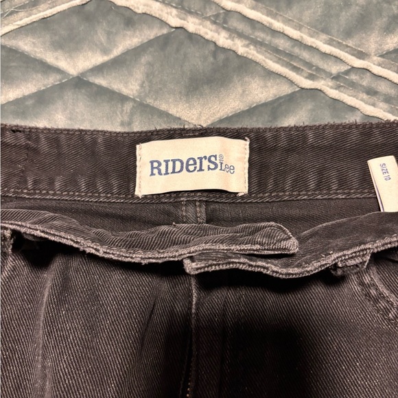 Riders by Lee black Denim skirt with raw hem, size 10 - Picture 6 of 10